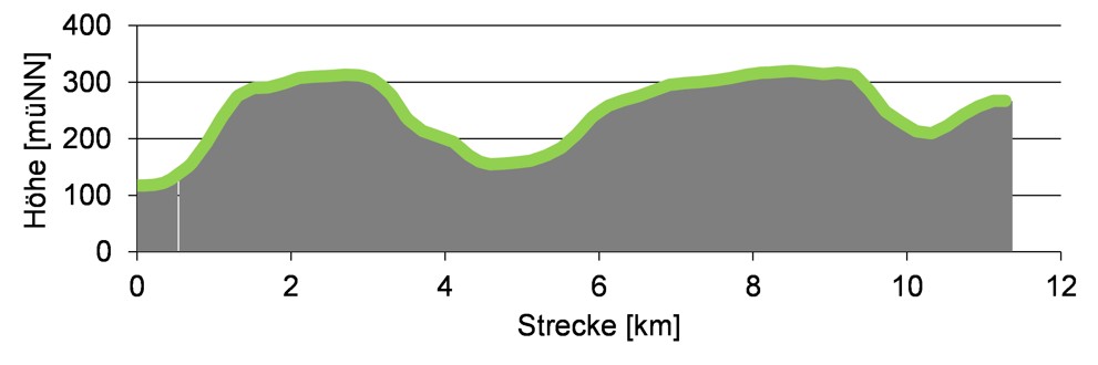 Steiler Anstieg bei der Wanderung von Wehlen in Richtung der Basteibrücke. Das Höhenprofil von Etappe 2 des Malerweges.