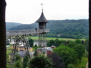 Aussicht vom Personenaufzug in Bad Schandau