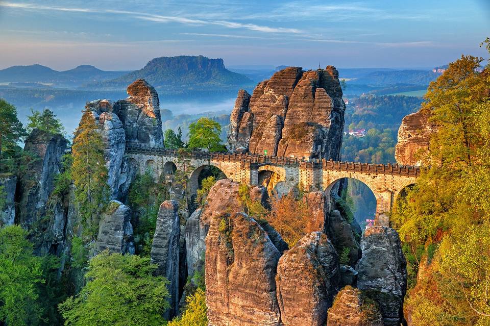 Basteibrücke im Elbsandsteingebirge.