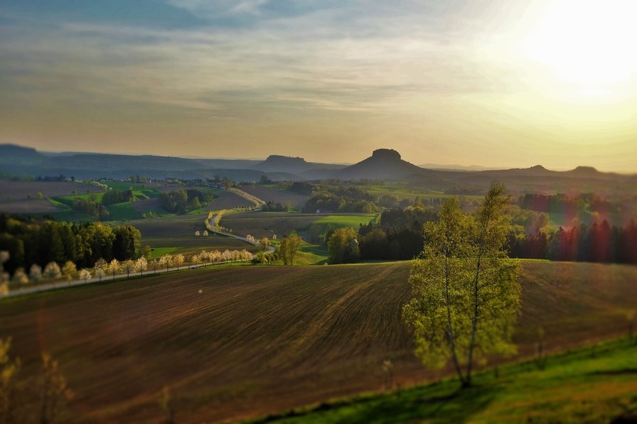 Ausblick vom Adamsberg bei Altendorf in der Sächsischen Schweiz. Ausblick Altendorf Sebnitz in der Sächsischen Schweiz